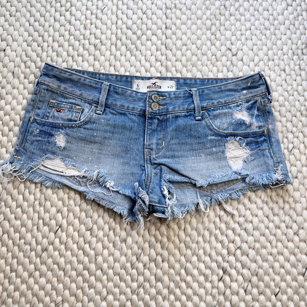 Womens Hollister Denim Shorts Low Rise